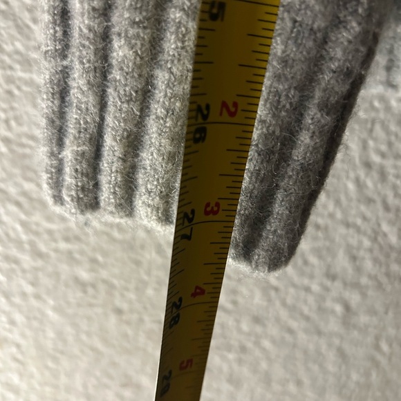 J.CREW Sweater Womens S Wool Alpaca Oversized Boxy Gray Green Striped Cabincore‎ - Picture 9 of 14